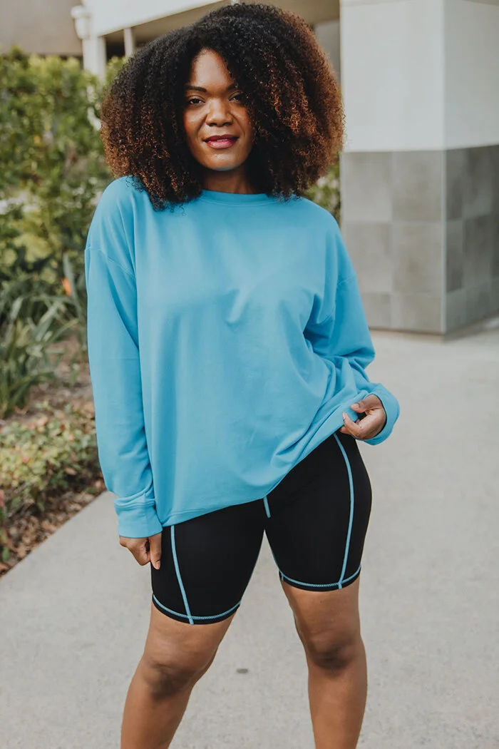 Oversized Sweatshirt Biker Short Set Arteresa Lynn